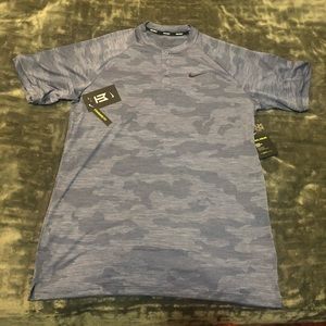 NWT Nike Tiger Woods Blue Camo Golf Shirt Size Med